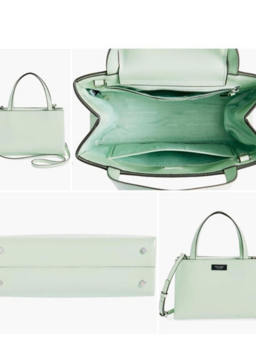Kate Spade Sam Icon Satchel Crossbody Light Retro Green - Picture 5 of 9